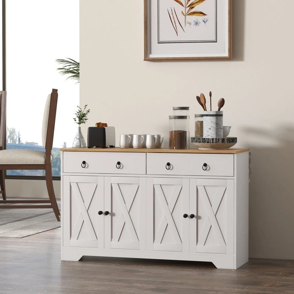 Armadio da cucina ¨C zephmum ¨C bianco 2 ante 2 cassetti