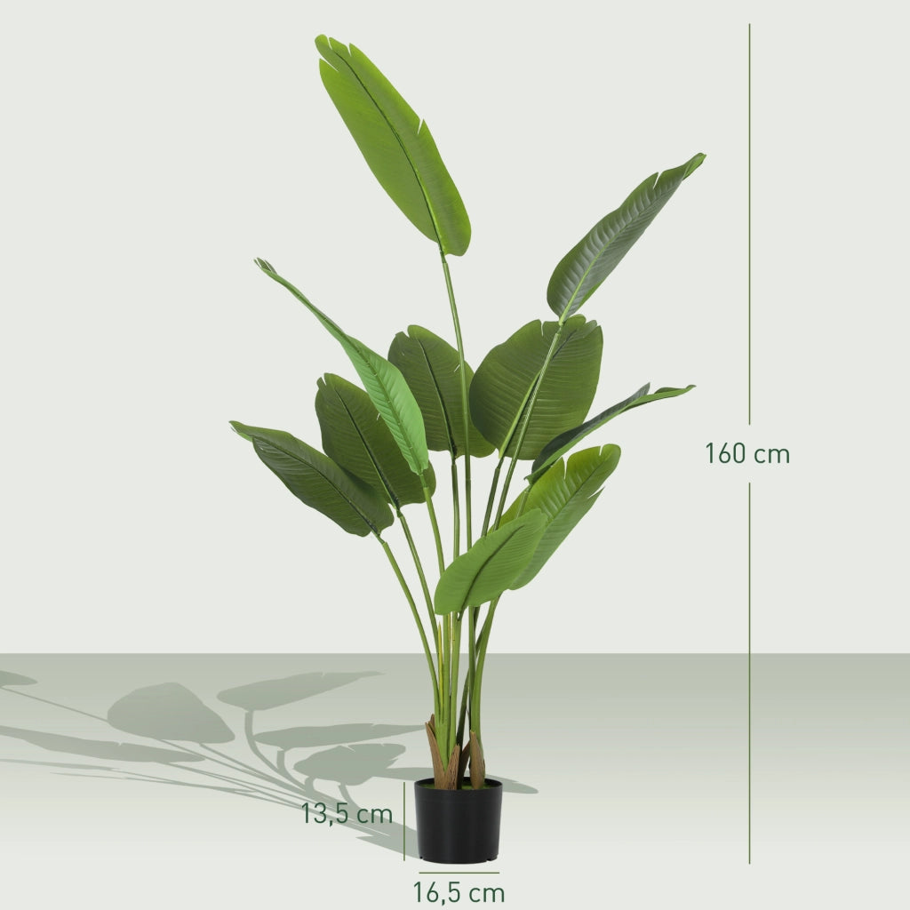 Pianta artificiale da interno 160 cm ¨C Xylo ¨C verde con vaso in plastica