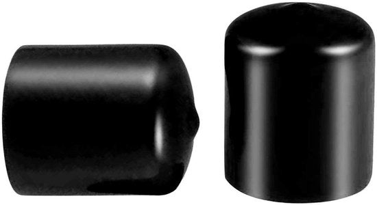 Impugnature a protezione cavi 100 pezzi - PVC-Rubbero - Bocchetta rotonda - Capo di fine - Nero - Dimensioni 30x28mm - Capo a vite
