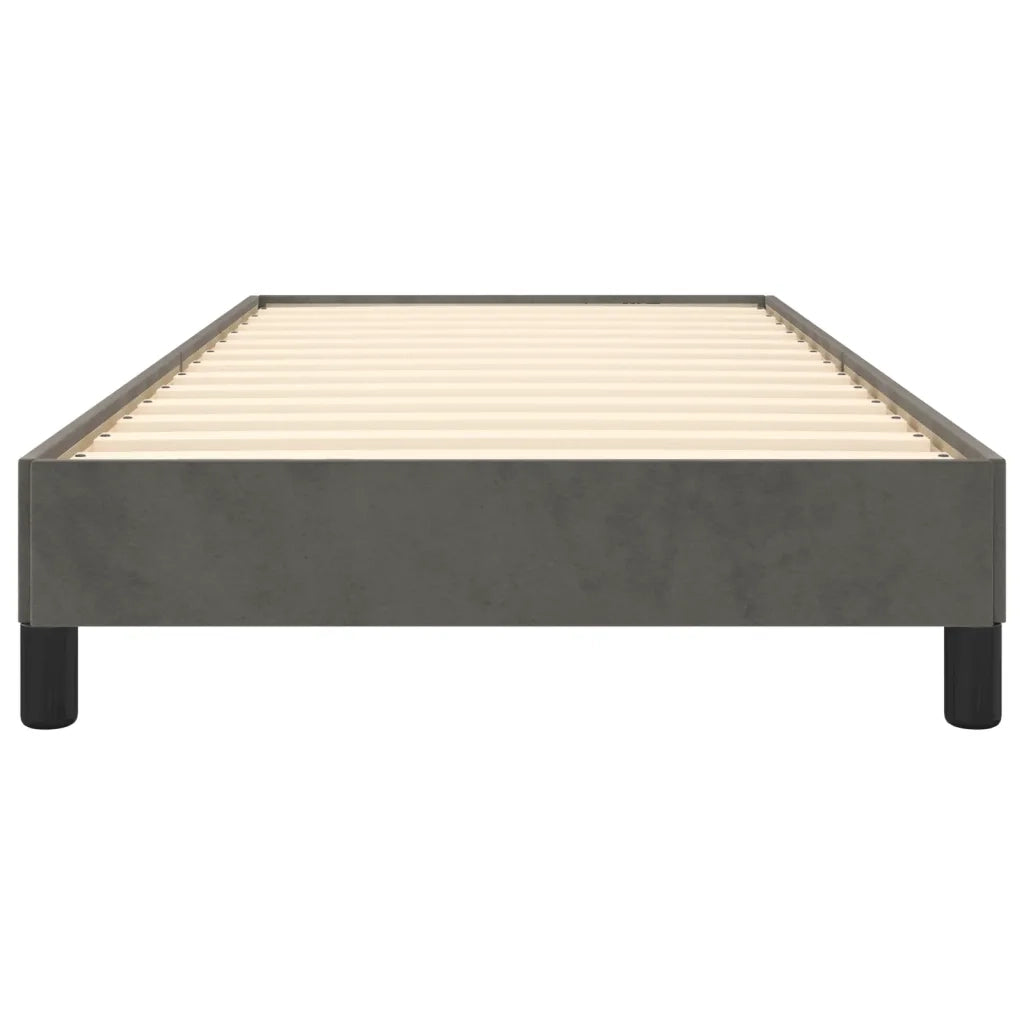 Letto singolo | Letto per adulti | Giroletto senza Materasso Grigio Scuro 80x200 cm Velluto