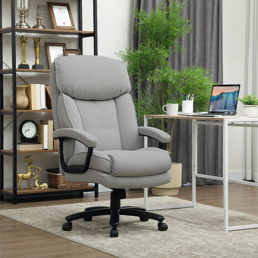 Sedia da Ufficio Alta Portata 200kg ¨C Xylo ¨C Tessuto Grigio Chiaro