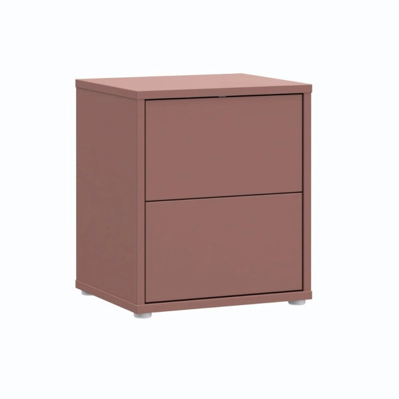 Comodino Medea 2 cassetti in colore terracotta