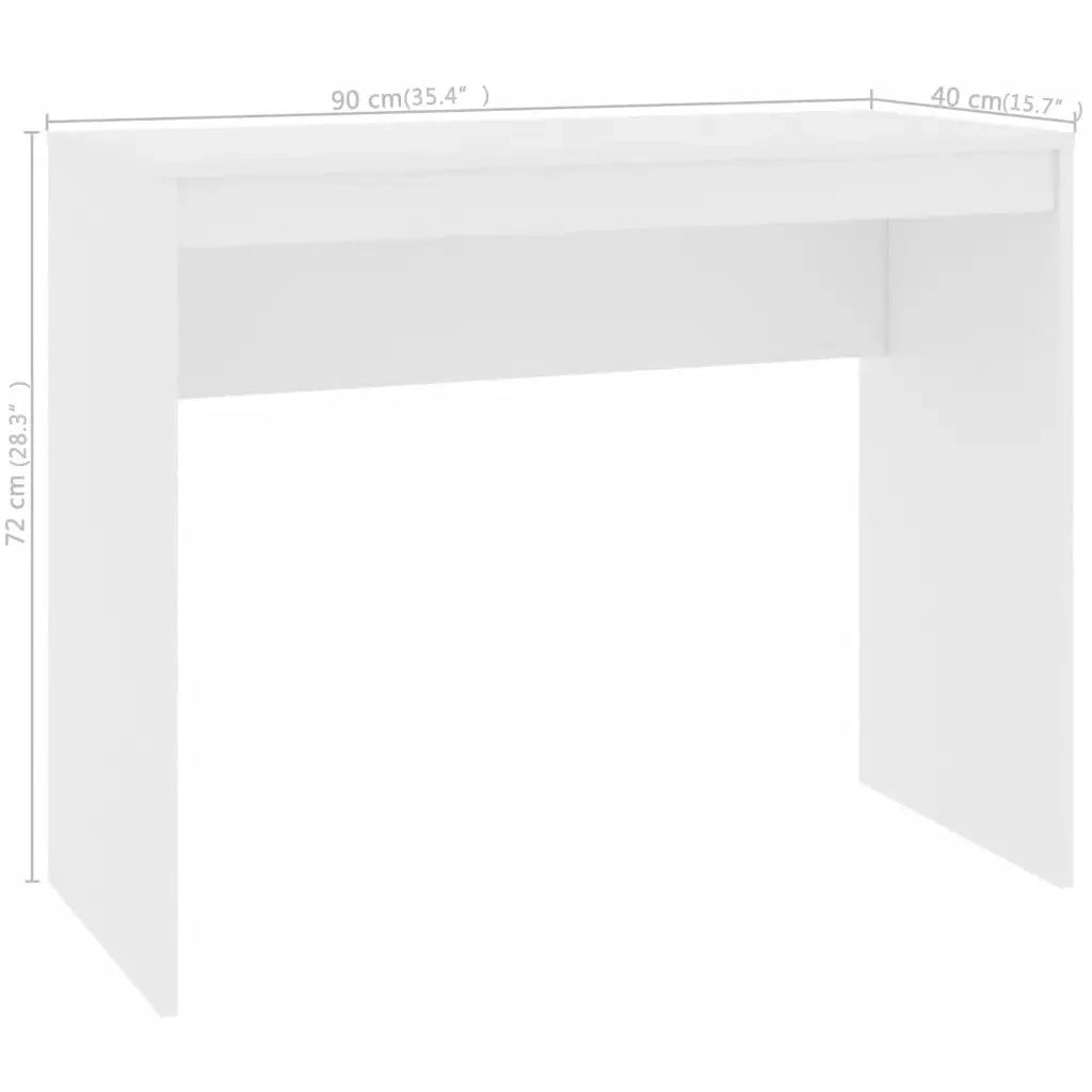 Scrivania-Scrivanie per ufficio e studio-Scrittoio Bianca 90x40x72 cm in Legno Multistrato