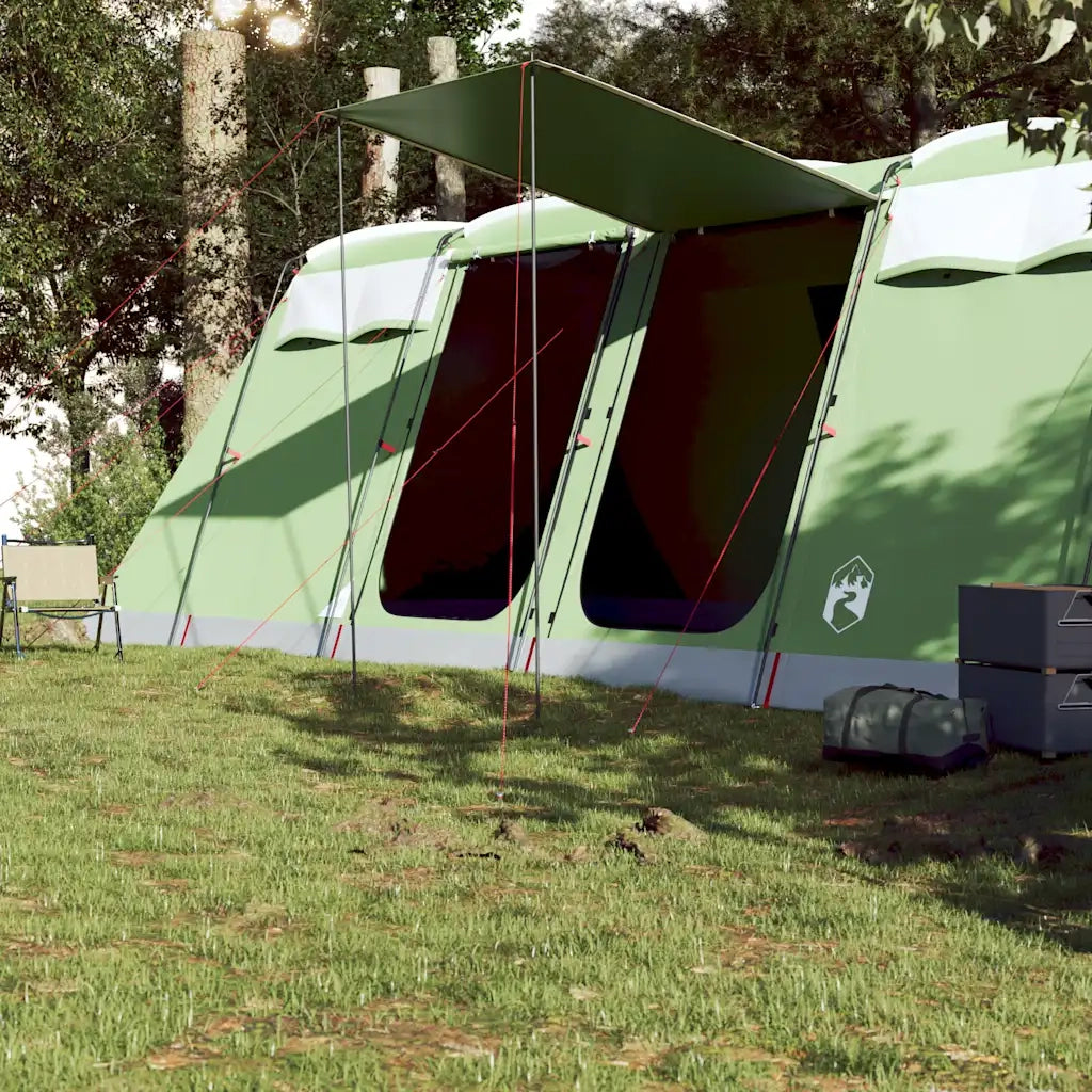 Tenda Familiare a Tunnel per 8 Persone-Tenda da campeggio Verde Impermeabile 408041