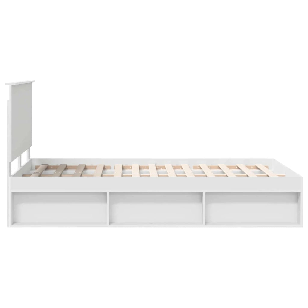 Letto matrimoniale | Letto per adulti | Struttura del letto Bianco 120 x 200 cm Pino massello