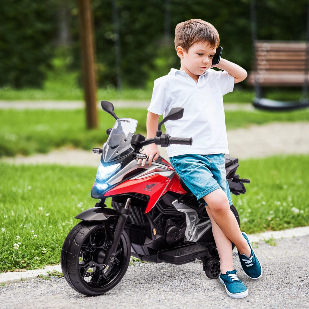 Moto Elettrica Honda per Bambini 3-6 Anni ¨C Xylo ¨C Rosso con Fari LED e Musica, 107x46x75 cm