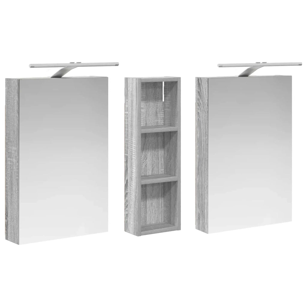 Set di Armadi da Bagno | Armadio da bagno con porta 3 pz 100 x 10,5 x 60,5 cm