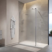 Doccia walk-in 100cm + anta 30cm vetro temperato anticalcare 10mm opaco profili cromo | Naxos