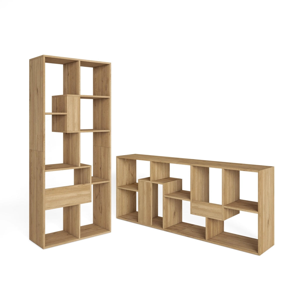 Libreria scaffale, 162x67x31cm, Per libri, Rovere RF4111