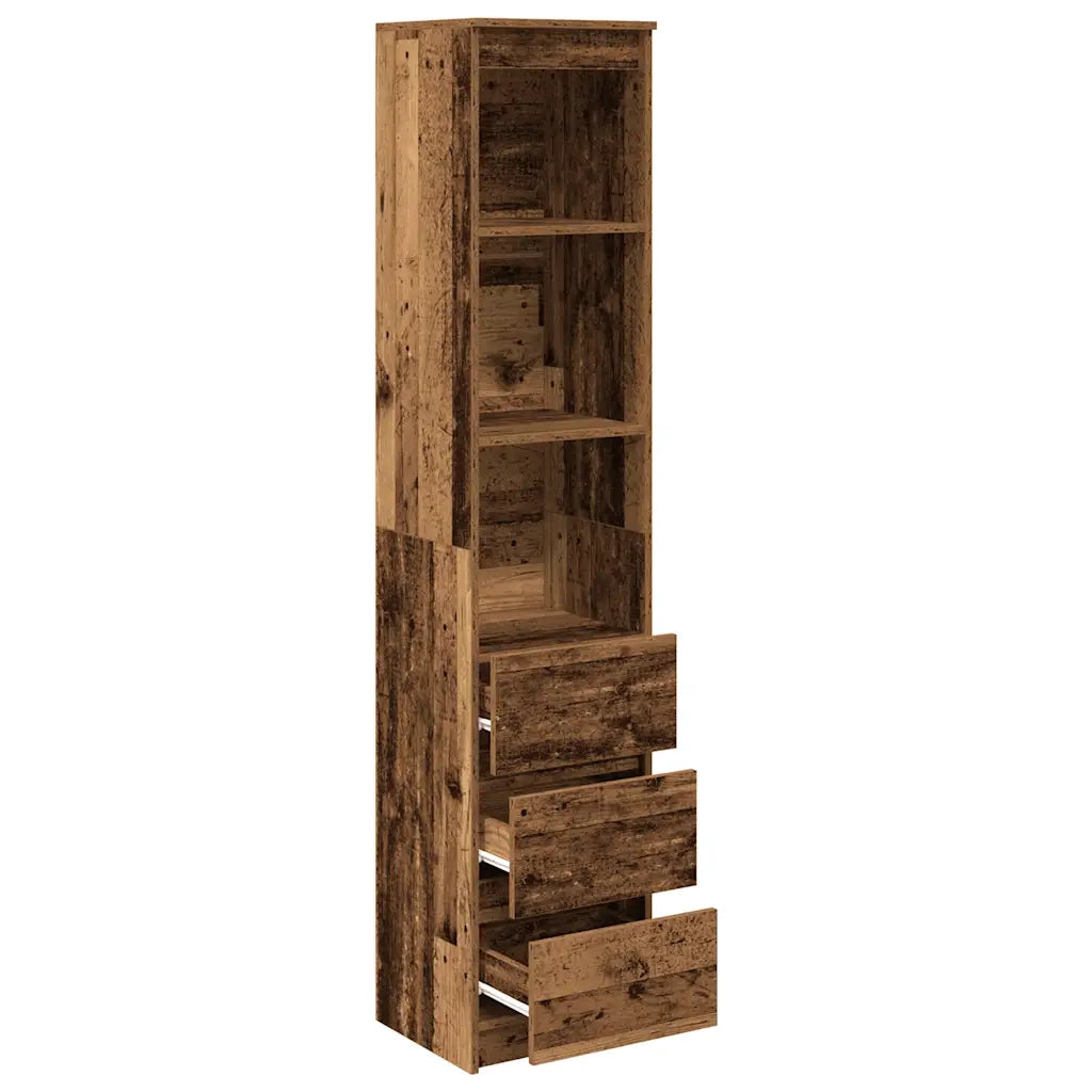 Credenza-Buffet-Armadio da cucina Legno Antico 37,5x35x180 cm in Truciolato 168719
