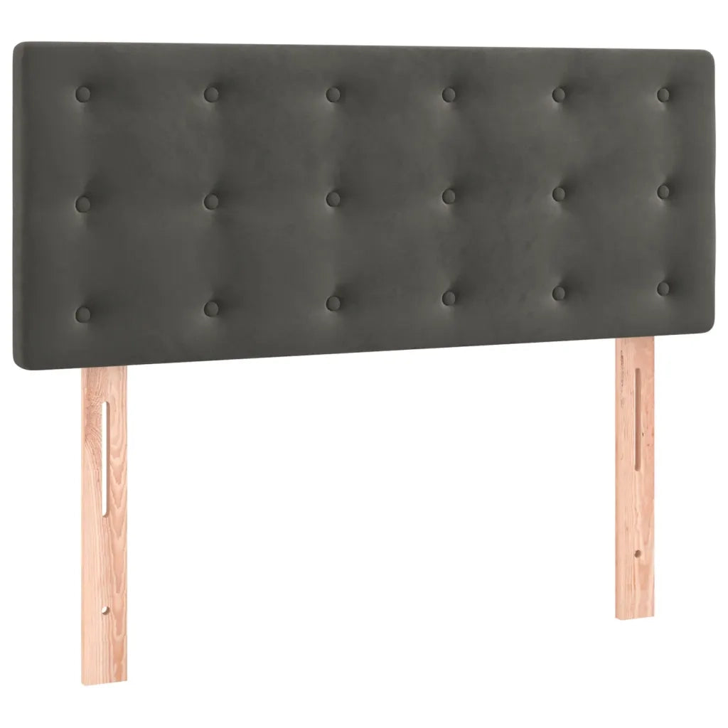 Letto a Molle con Materasso e LED-Struttura Letto con Materasso Grigio Scuro 100x200 cm 590957
