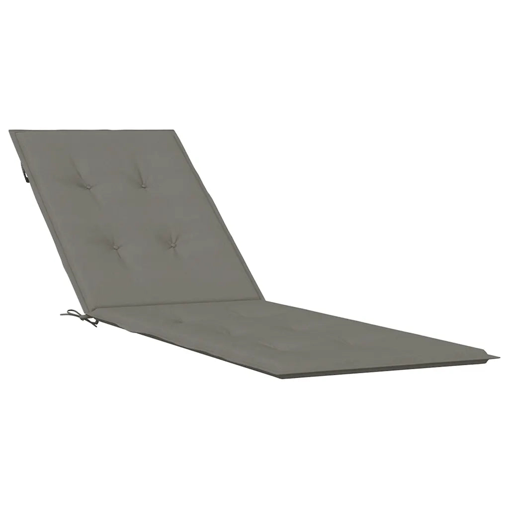 Cuscino per Sdraio Grigio Scuro Mélange (75+105) x 50 x 4 Tessuto 4002488