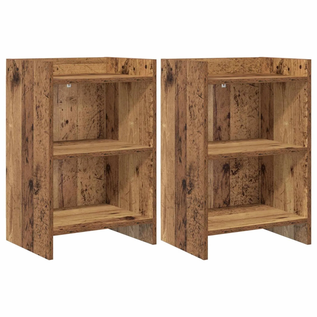 Comodini 2 pz Legno antico 40 x 30 x 60 cm Legno ingegnerizzato 8011008