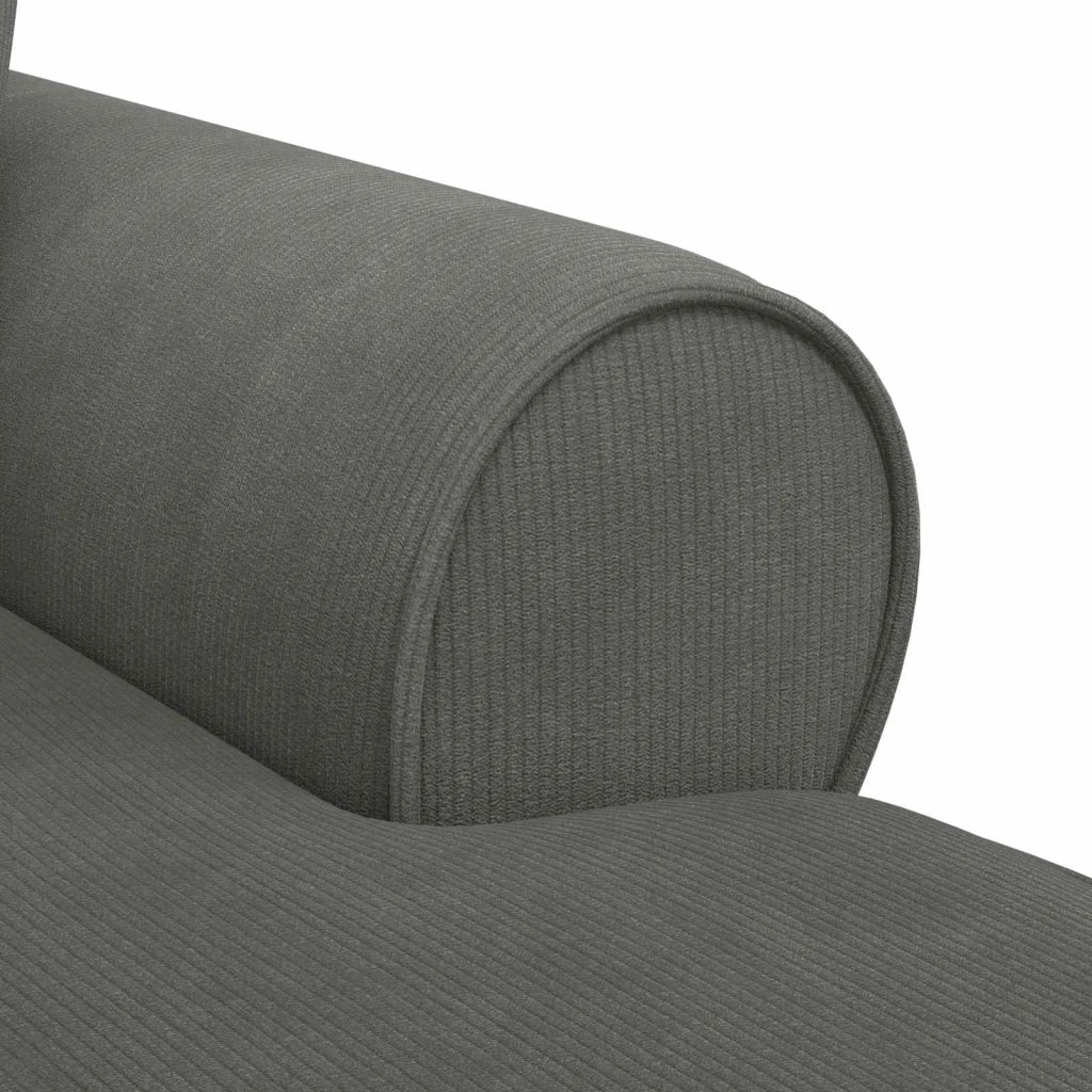Chaise Longe con Gonna 3 pz Grigio scuro Tessuto in Cords CFW6618489