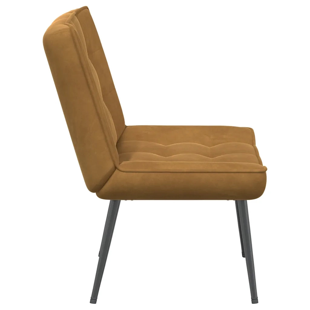 Poltrona Relax 64x74x84 cm Marrone in Velluto 4012324