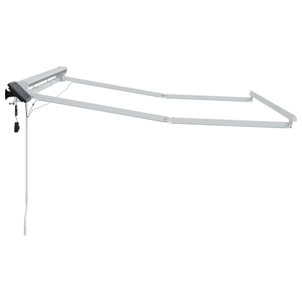 Cornice per Tenda Manuale con LED Bianco 3,5 x 2 m Alluminio 42024796