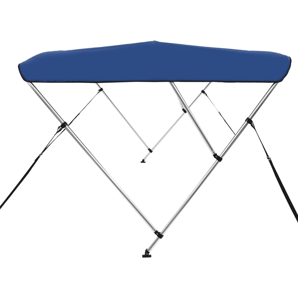 Bimini di Prua con Tendalino a 3 Archi Blu 183x180x137 cm CFW1232570