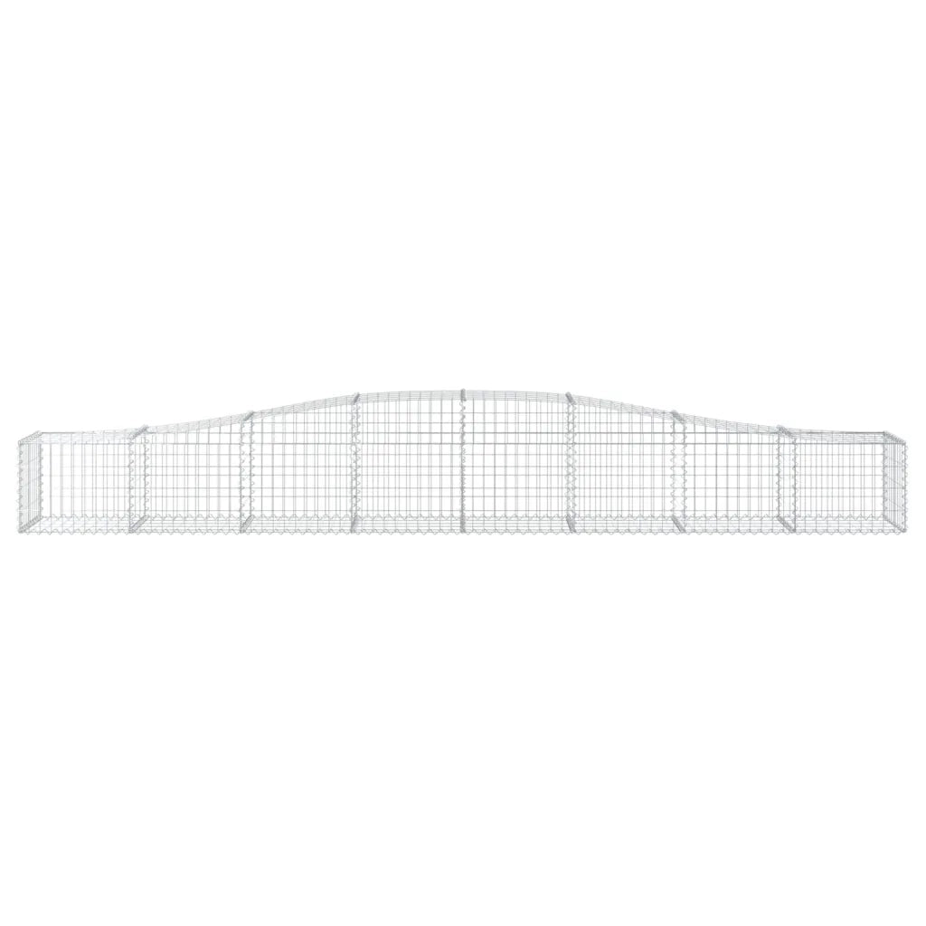 Cesti Gabbioni ad Arco 25 pz 400x50x40/60 cm Ferro Zincato 3145928