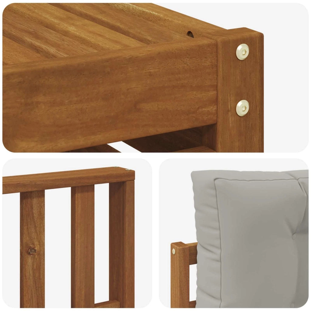 Set di divani da esterno 5 pcs Grigio Naturale e Chiaro 3373411