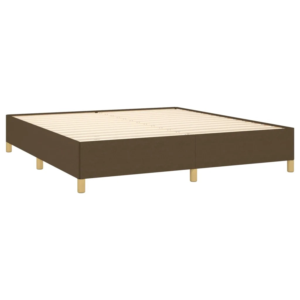 Struttura Letto a Rete a Molle Marrone Scuro 180x200 cm Tessuto 3120980