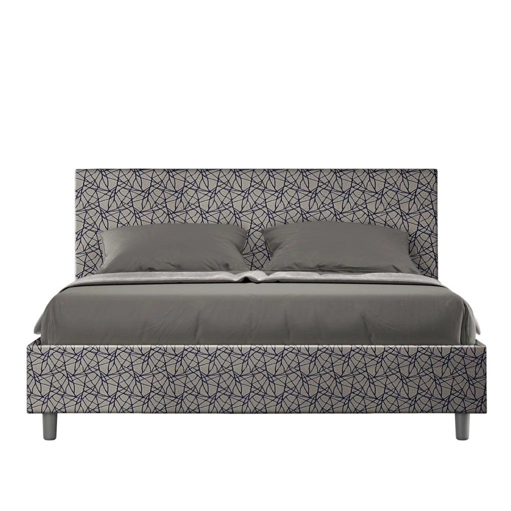 Letto Matrimoniale 160x190 cm con Rete Adele Era 09 Blu