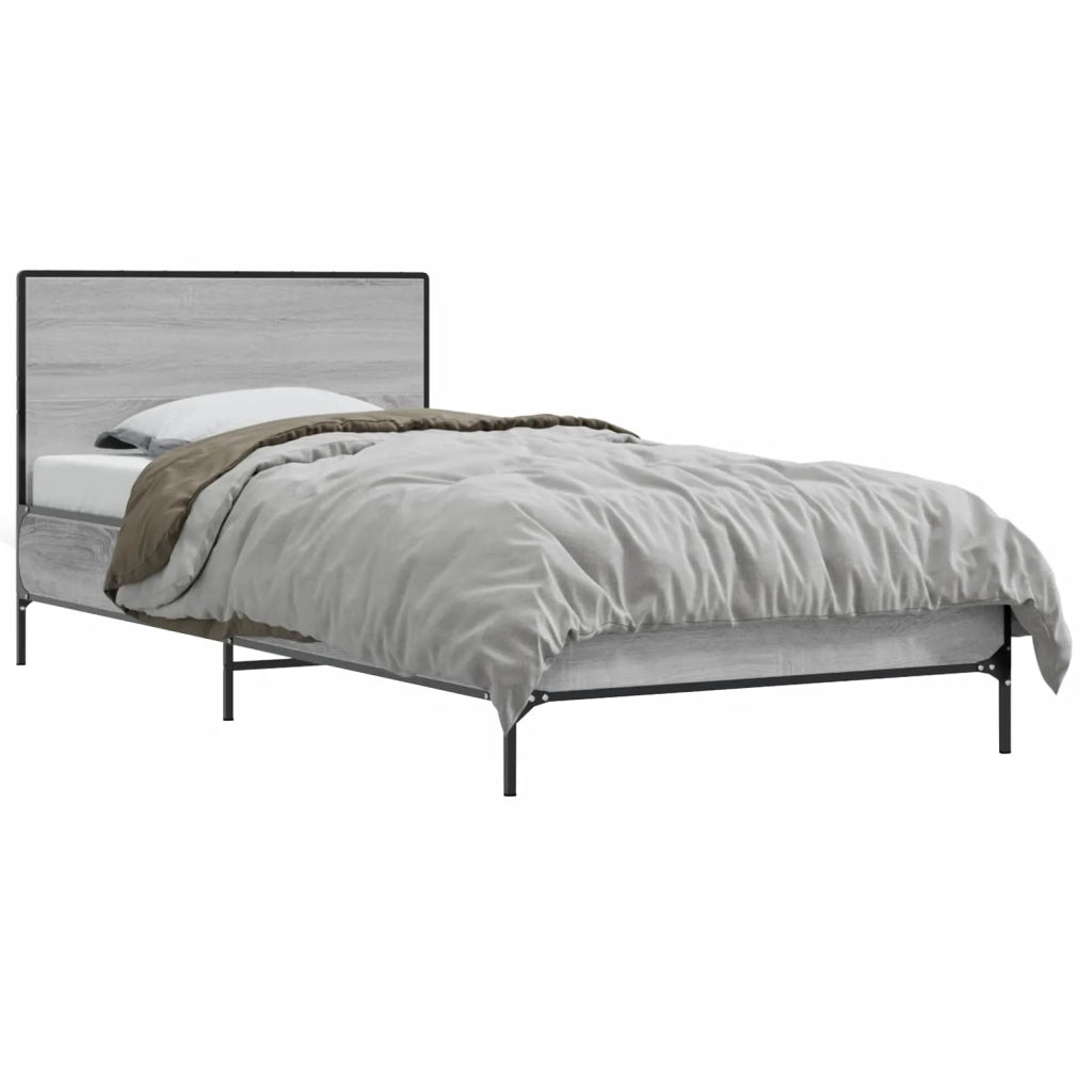 Struttura letto con testata Sonoma grigio 80 x 200 cm 8009110
