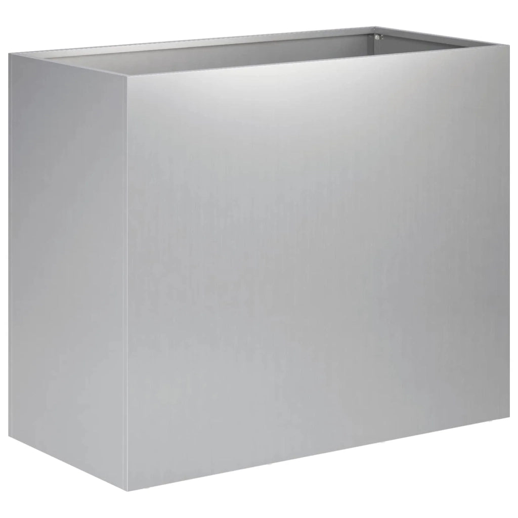 Vaso da giardino 2 pz Argento 60 x 30 x 50 cm Acciaio zincato 8005579