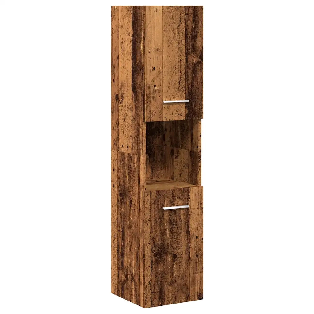 Set Mobili da Bagno | Armadio da bagno 4 pz Legno Antico in Legno Multistrato