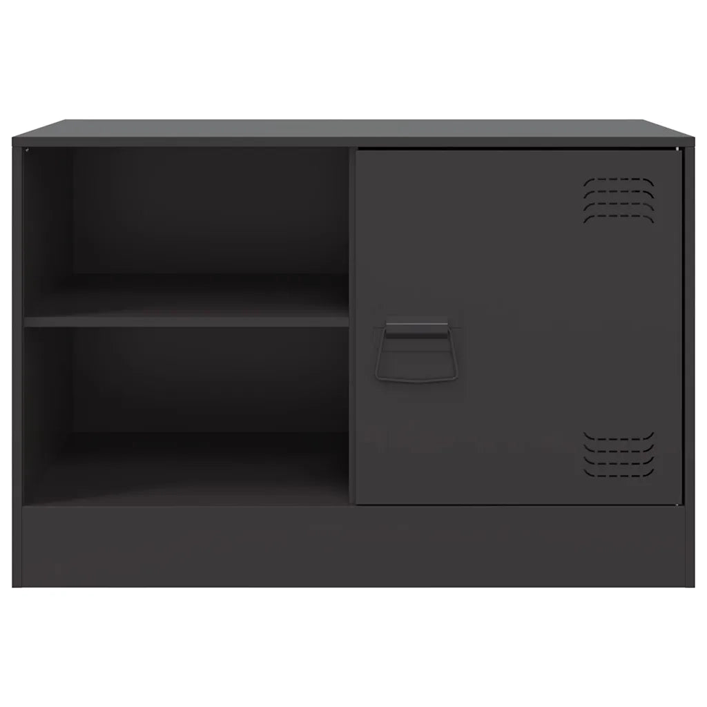 Mobile TV-Credenza per TV-Console TV Nero 67x39x44 cm in Acciaio 911999