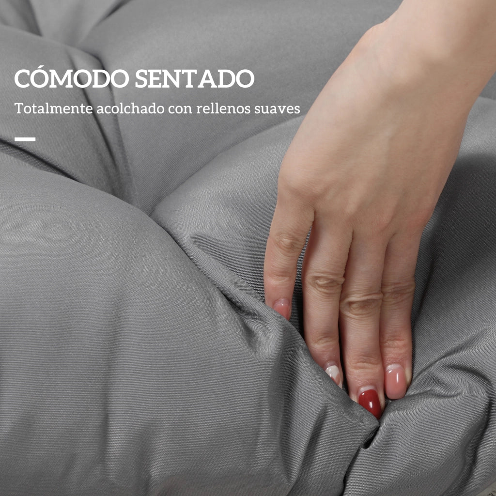 Cuscino per Sedie da Pranzo ¨C Minimal ¨C Grigio 110x48x8 cm
