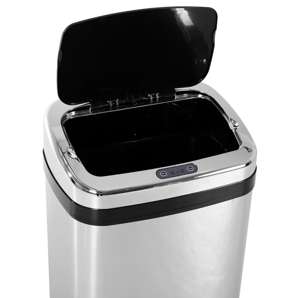 Pattumiera con Sensore a Infrarossi 30L ¨C Xylo ¨C Acciaio Inox e ABS, Argento, 33x25x58 cm