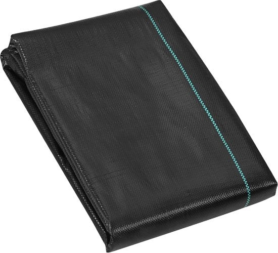 Tela anti-erba, tappeto di controllo delle erbacce tessuto geotextile anti-erba sotto la ghiaia permeabile e resistente alle fessure per l'architettura del paesaggio rivestimento del terreno nero (3 * 5 m) - 3*5m