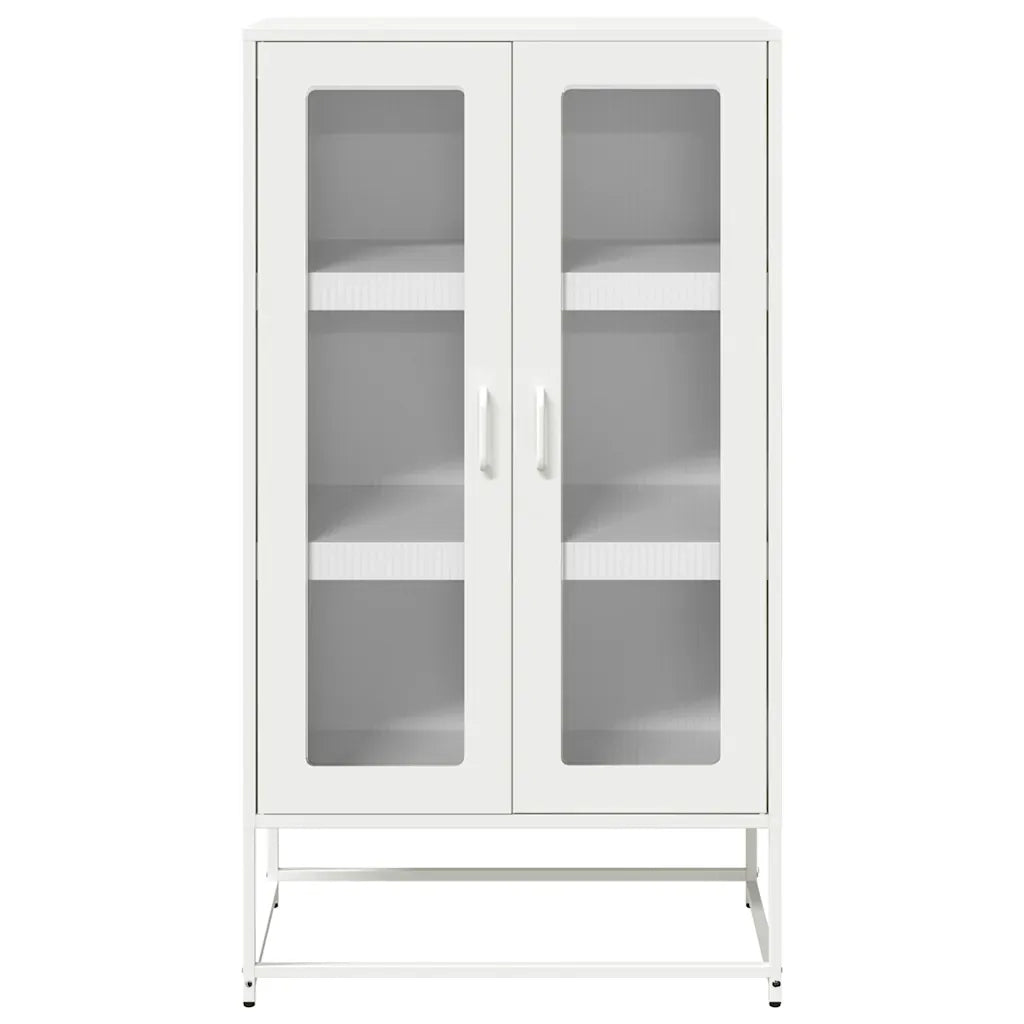 Credenza Bianca 68x39x123 cm in Acciaio