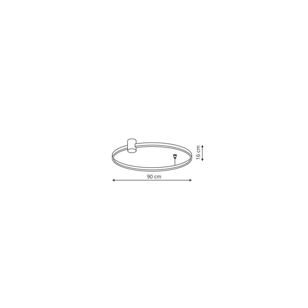 Plafoniera LED Ring CCT 50W Ø90cm nera Light Prestige