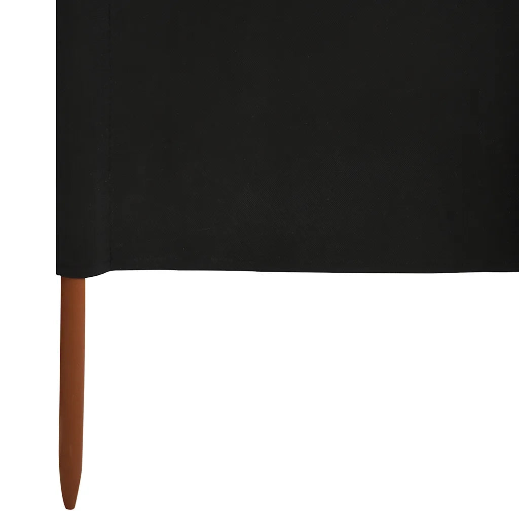 Paravento a 6 Pannelli in Tessuto 800x80 cm Nero 47172