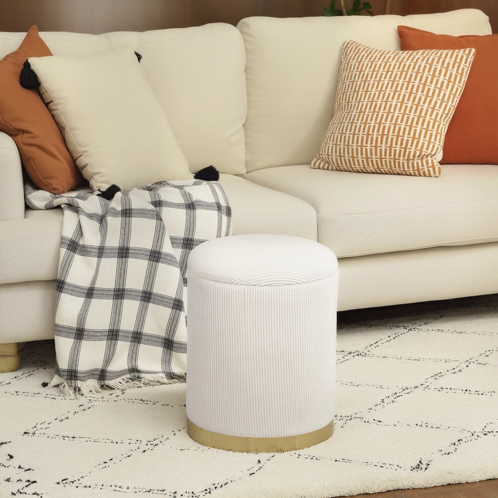 Tavolino contenitore con coperchio ¨C Minimal ¨C 36x36x44 cm crema