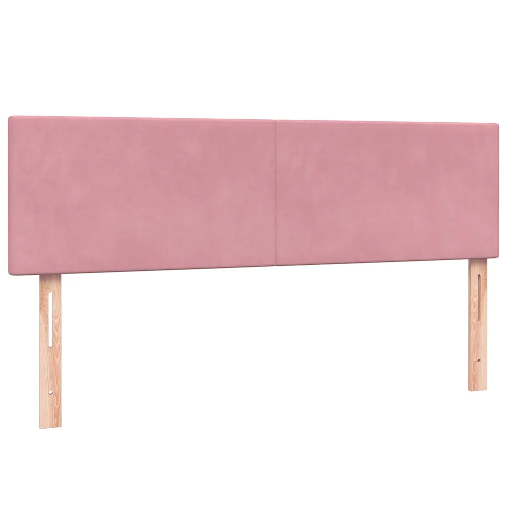 Giroletto a Molle con Materasso Rosa 160x210 cm in Velluto 3317954