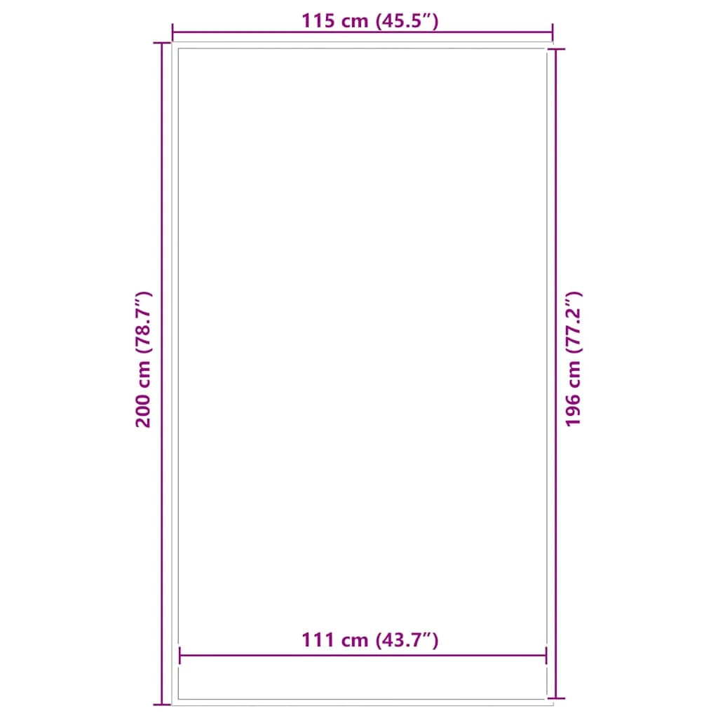 Zerbino antiscivolo da ingresso 115 x 200 cm resistente all'usura finitura moderna polipropilene antracite 02_0058100
