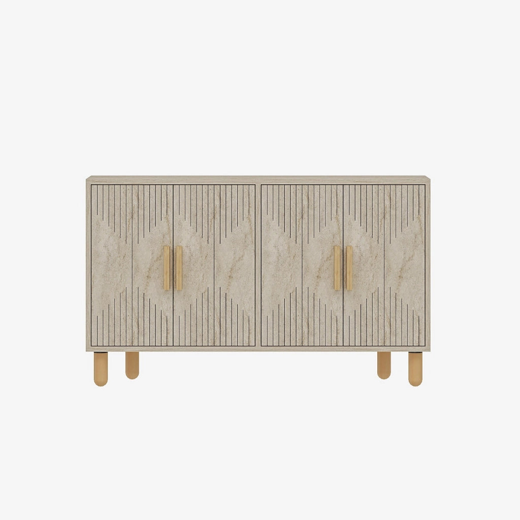 Credenza in legno "Roger" - 120 x 30 x 74 cm - Travertino