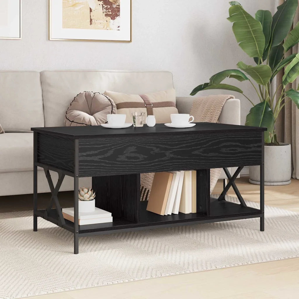 Tavolino da salotto | Tavolino da caff¨¨ | Tavolino da Soggiorno Rovere Nero 100 x 55 x 48.5 cm