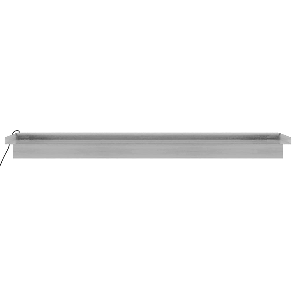 Sfioratore a Cascata con LED RGB Acciaio Inox 90 cm CFW4765523