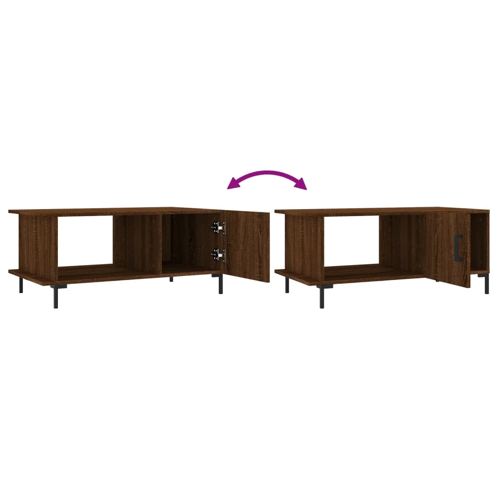 Tavolino da Salotto Rovere Marrone 90x50x40cm Legno Multistrato 829499