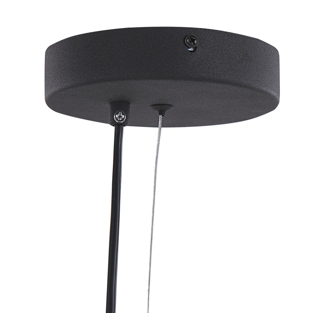 Lampada a sospensione in ottone Nero in acciaio luci a LED integrate a 3 luci forma geometrica illuminazione a binario a sospensione cucina