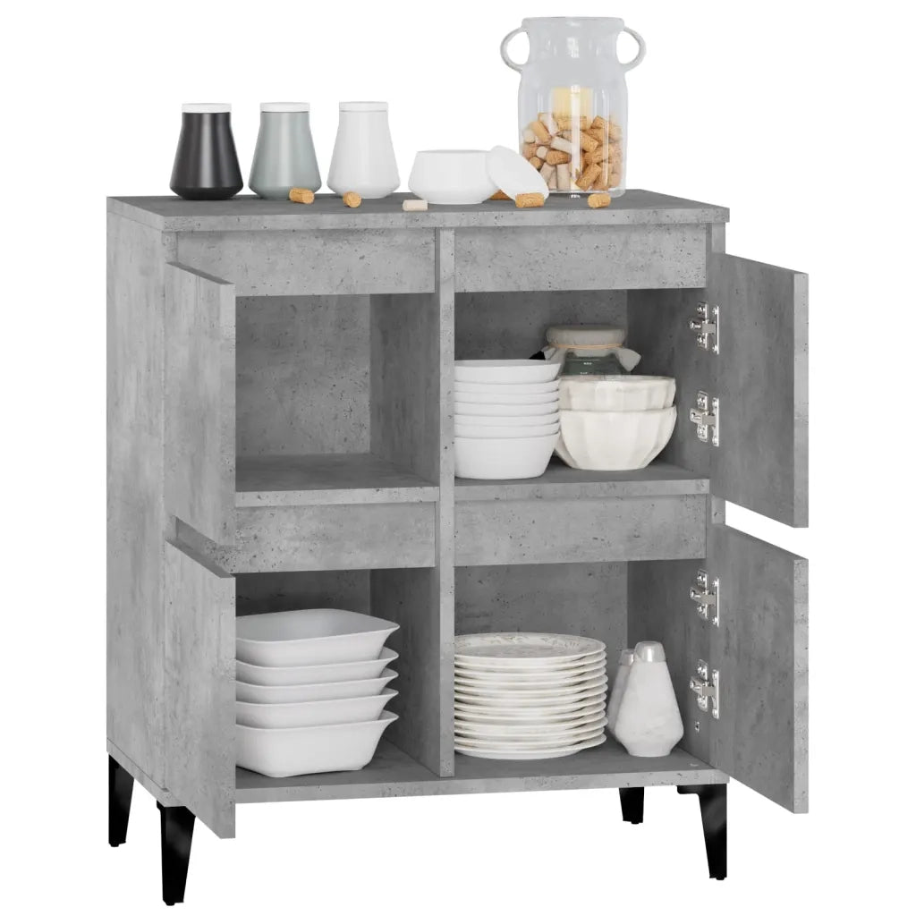 Credenza-Buffet-Armadio da cucina Grigio Cemento 60x35x70 cm in Legno Multistrato 227665