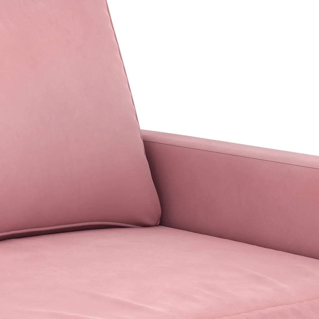 Set di Divani 4 pz Rosa in Velluto 3201947