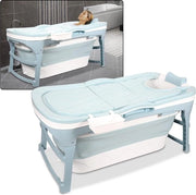 Ligbad opvouwbaar per adulti - Bagno da letto pieghevole - Bagno da letto libero - XL-132x60x50cm - Blu