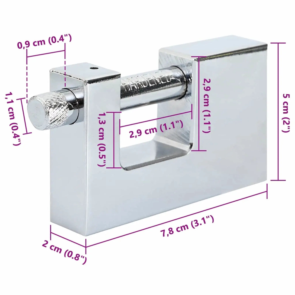 Lucchetto 12 pz Argento Acciaio CFW6274872