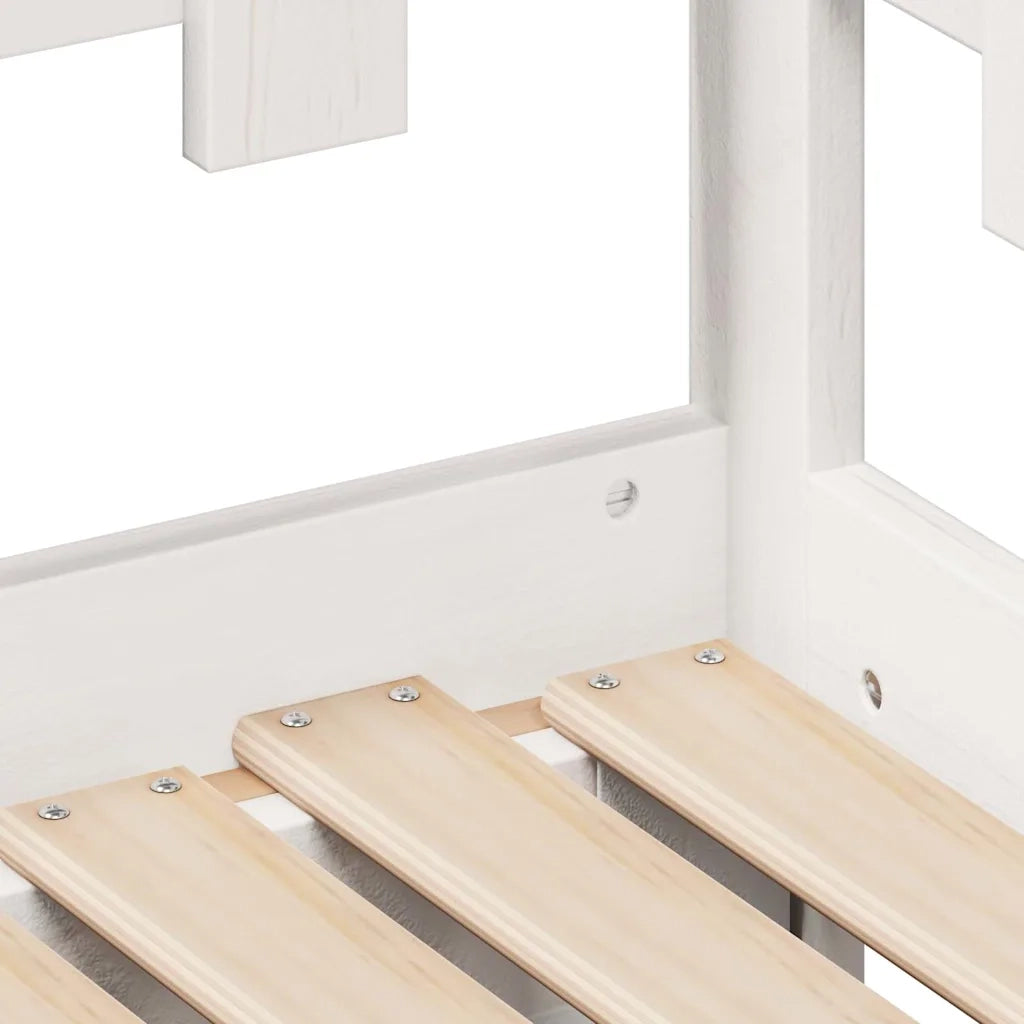 Letto singolo | Letto per adulti | Letto Estraibile con Cassetti senza Materasso Bianco 90x200 cm