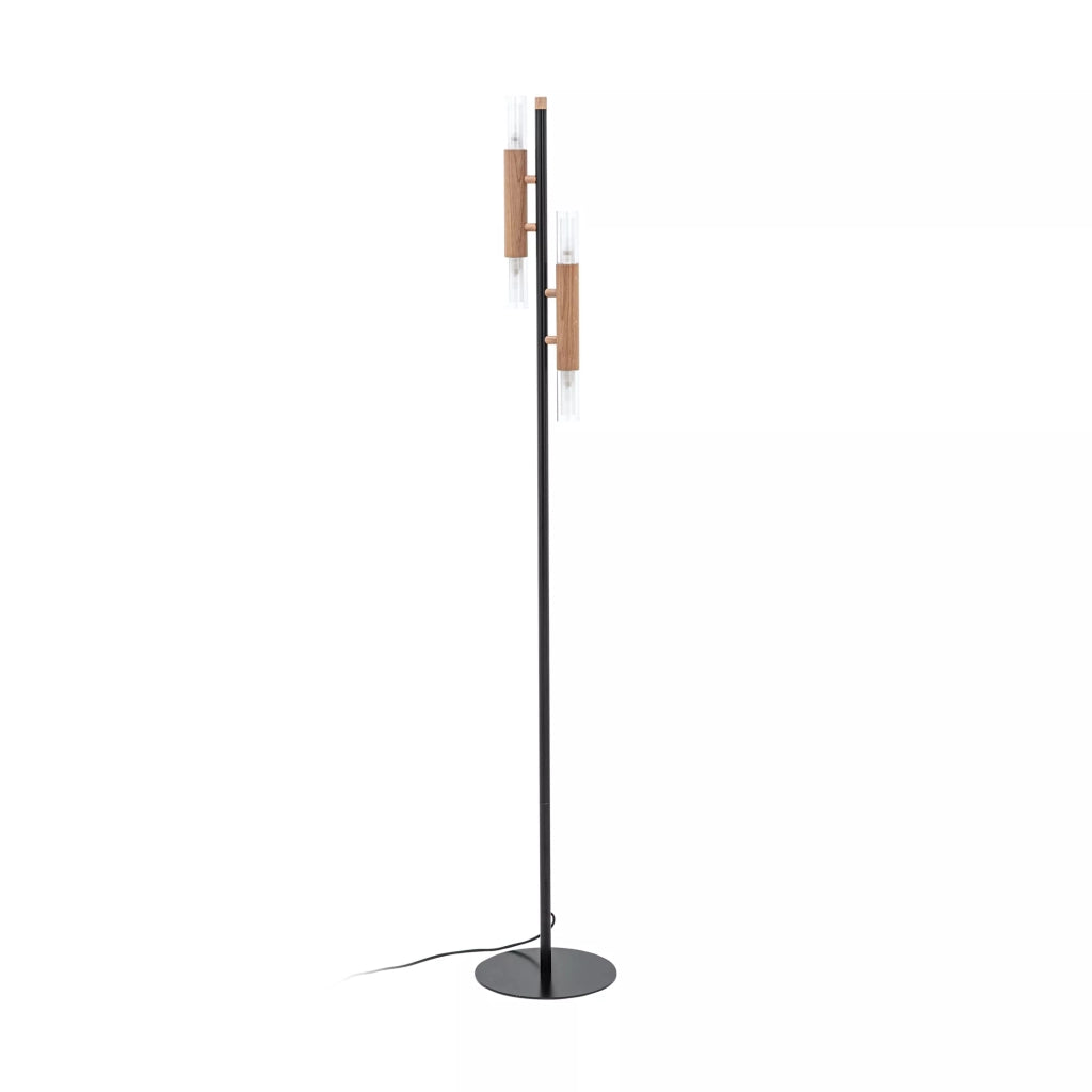 Lampada da terra scandinava legno 152cm 2xG9 Zuma Madera
