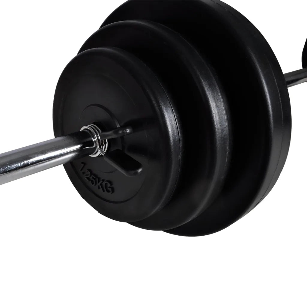 Panca Multifunzione con Bilanciere e Set di Manubri 30,5 kg CFW2236026